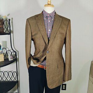 Hugo‎ Boss Men's Sport Coat Blazer Two Button Herringbone Wool PASOLINI US 40L